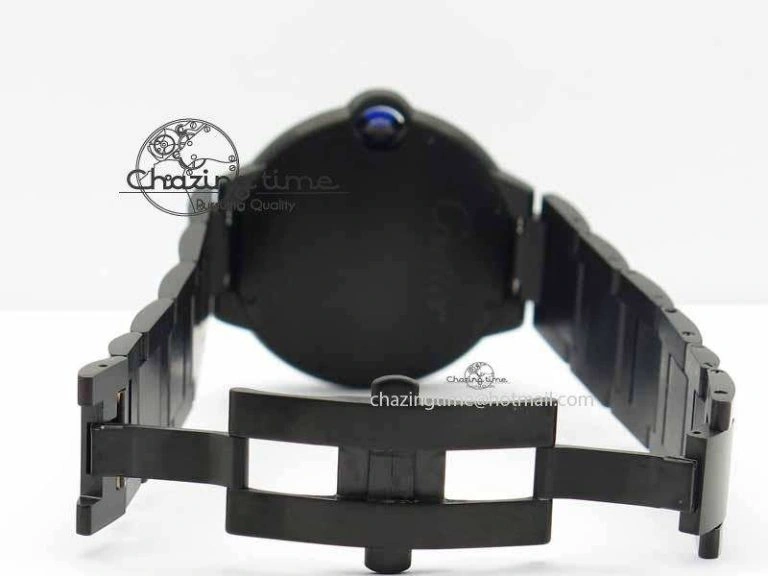 Ballon Bleu 42mm DLC JF Best Edition Black Dial On DLC Bracelet Miyota9015