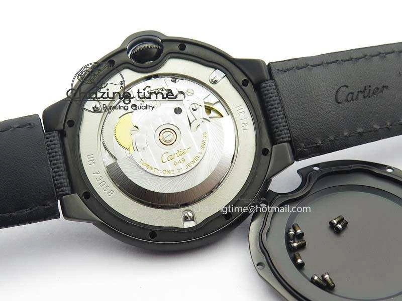 Ballon Bleu 42mm DLC V6F Best Edition Black Dial On Black Nylon Strap A2824