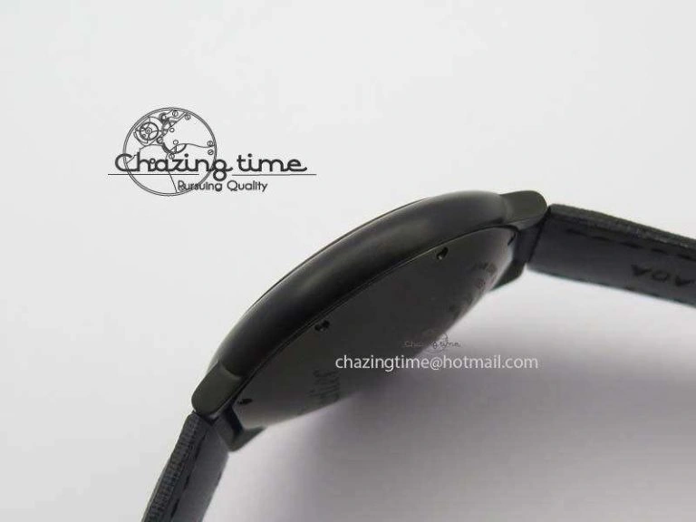 Ballon Bleu 42mm DLC V6F Best Edition Black Dial On Black Nylon Strap A2824