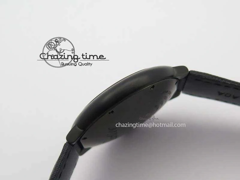 Ballon Bleu 42mm DLC V6F Best Edition Black Dial On Black Nylon Strap A2824