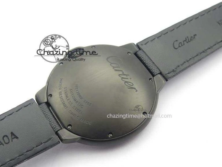 Ballon Bleu 42mm DLC V6F Best Edition Black Dial On Black Nylon Strap A2824