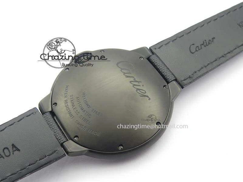 Ballon Bleu 42mm DLC V6F Best Edition Black Dial On Black Nylon Strap A2824
