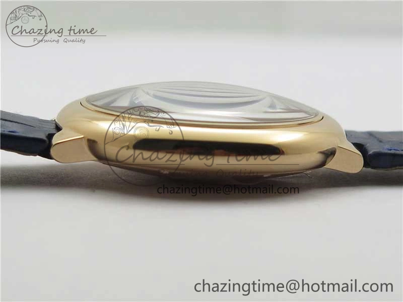 Ballon Bleu 42mm RG V6F 1:1 Best Edition Blue Texture Dial on Blue Leather Strap A2824