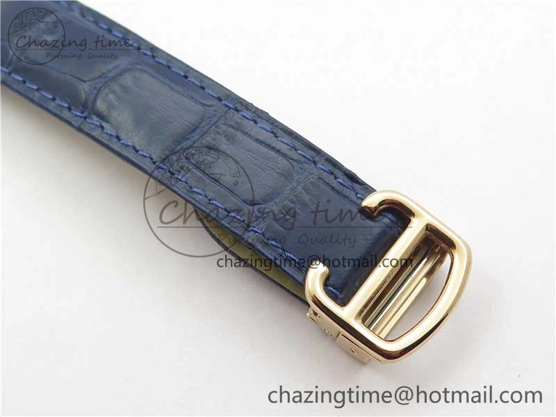 Ballon Bleu 42mm RG V6F 1:1 Best Edition Blue Texture Dial on Blue Leather Strap A2824