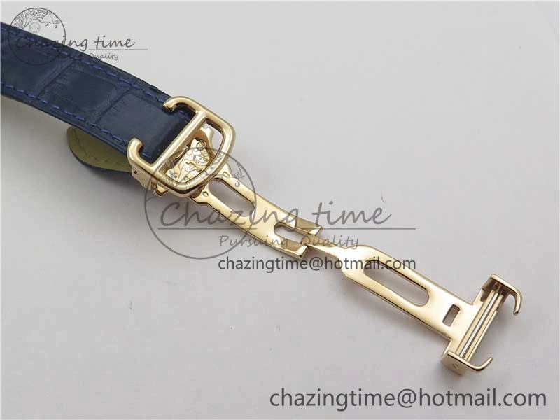 Ballon Bleu 42mm RG V6F 1:1 Best Edition Blue Texture Dial on Blue Leather Strap A2824
