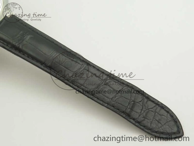 Ballon Bleu 42mm SS AF 1:1 Best Edition Black Texture Dial on Black Crocodile Strap A2892