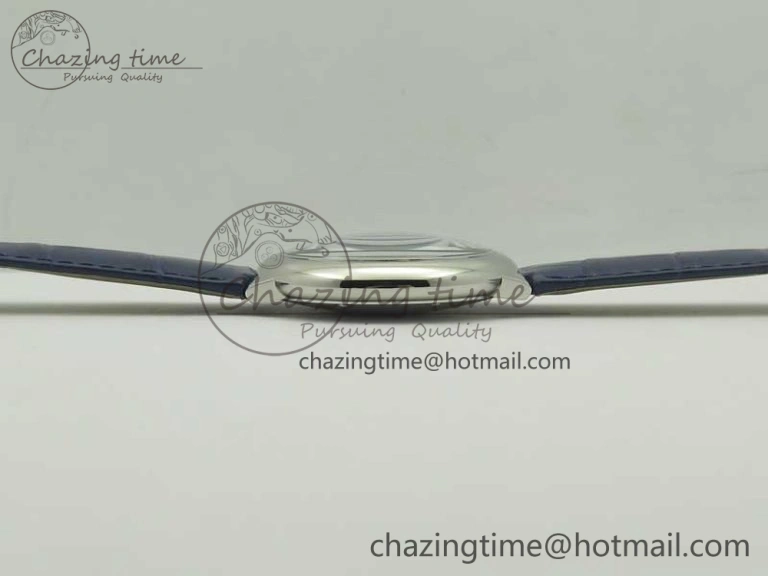 Ballon Bleu 42mm SS AF 1:1 Best Edition Blue Texture Dial on Blue Crocodile Strap A2892