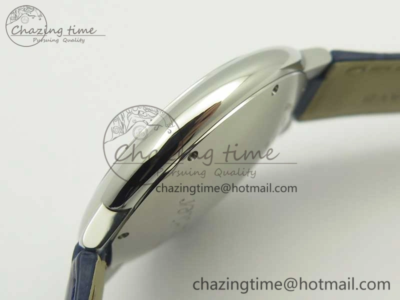Ballon Bleu 42mm SS AF 1:1 Best Edition Blue Texture Dial on Blue Crocodile Strap A2892