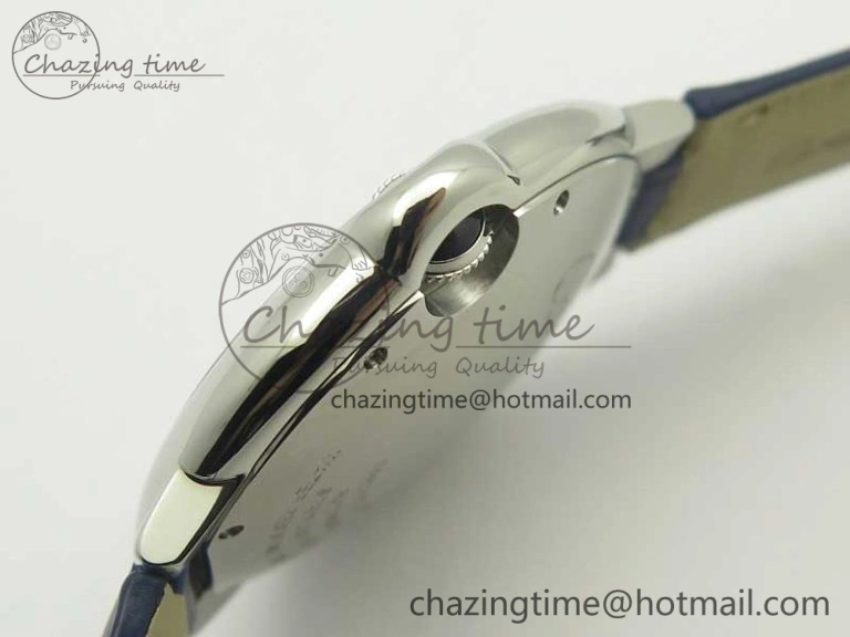 Ballon Bleu 42mm SS AF 1:1 Best Edition Blue Texture Dial on Blue Crocodile Strap A2892