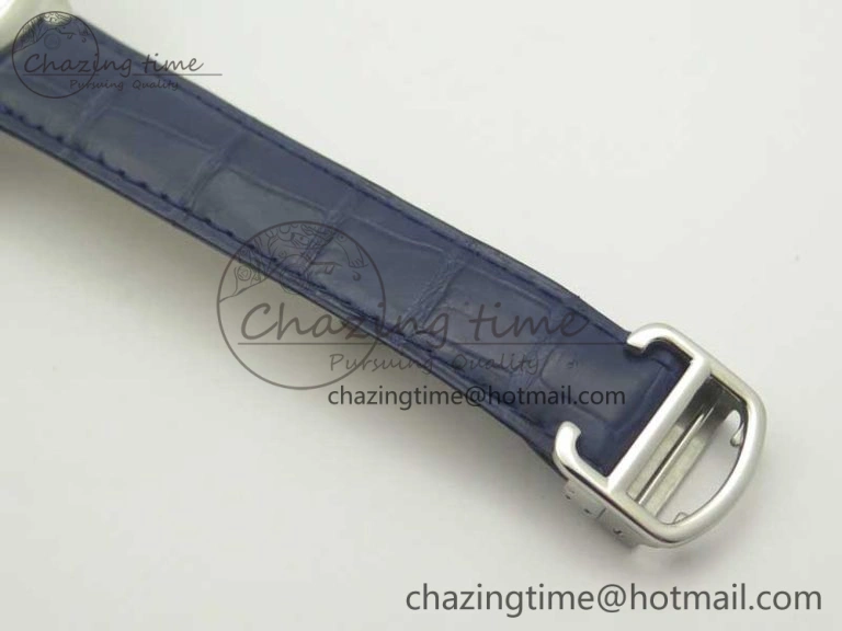 Ballon Bleu 42mm SS AF 1:1 Best Edition Blue Texture Dial on Blue Crocodile Strap A2892