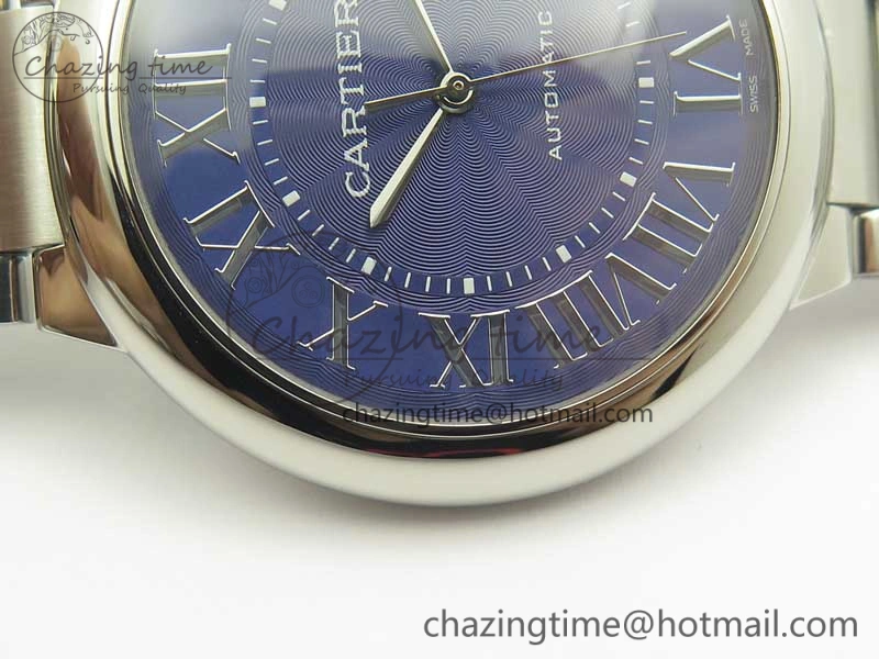Ballon Bleu 42mm SS AF 1:1 Best Edition Blue Texture Dial on SS Bracelet A2892