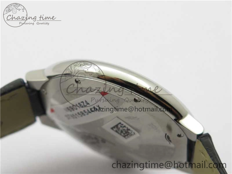 Ballon Bleu 42mm SS AF 1:1 Best Edition White Texture Dial on Black Croco Strap A2824