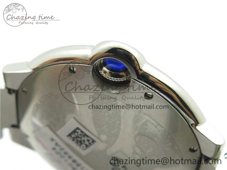 Ballon Bleu 42mm SS AF 1:1 Best Edition White Texture Dial on SS Bracelet A2824