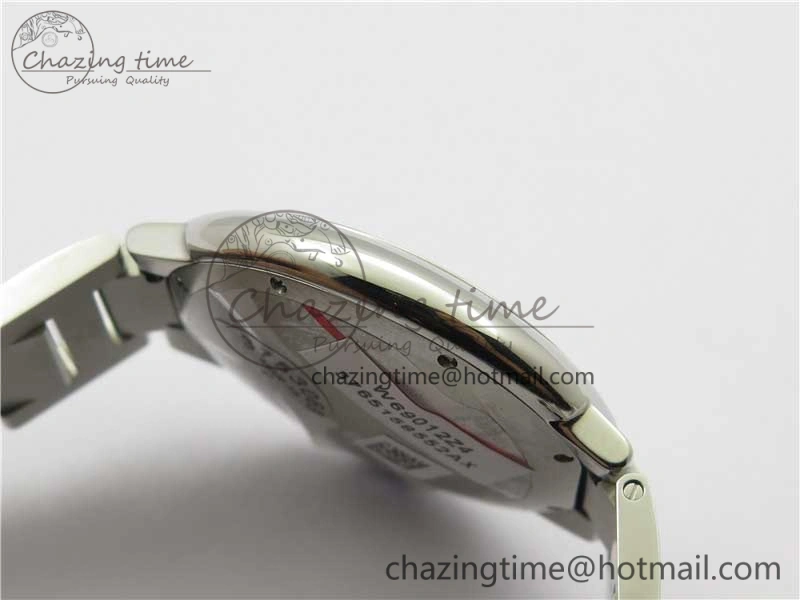 Ballon Bleu 42mm SS AF 1:1 Best Edition White Texture Dial on SS Bracelet A2824