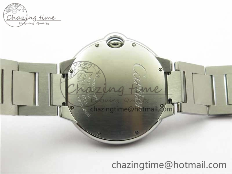 Ballon Bleu 42mm SS AF 1:1 Best Edition White Texture Dial on SS Bracelet A2824