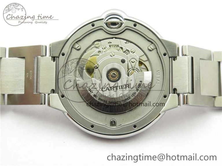 Ballon Bleu 42mm SS AF 1:1 Best Edition White Texture Dial on SS Bracelet A2824