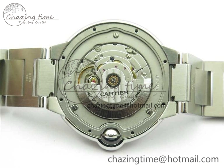 Ballon Bleu 42mm SS AF 1:1 Best Edition White Texture Dial on SS Bracelet A2824