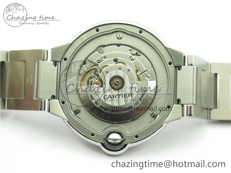 Ballon Bleu 42mm SS AF 1:1 Best Edition White Texture Dial on SS Bracelet A2824