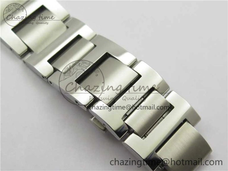 Ballon Bleu 42mm SS AF 1:1 Best Edition White Texture Dial on SS Bracelet A2824