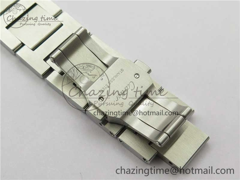 Ballon Bleu 42mm SS AF 1:1 Best Edition White Texture Dial on SS Bracelet A2824