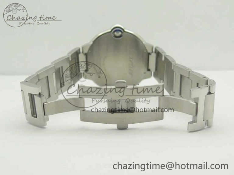 Ballon Bleu 42mm SS AF 1:1 Best Edition White Texture Dial on SS Bracelet A2892