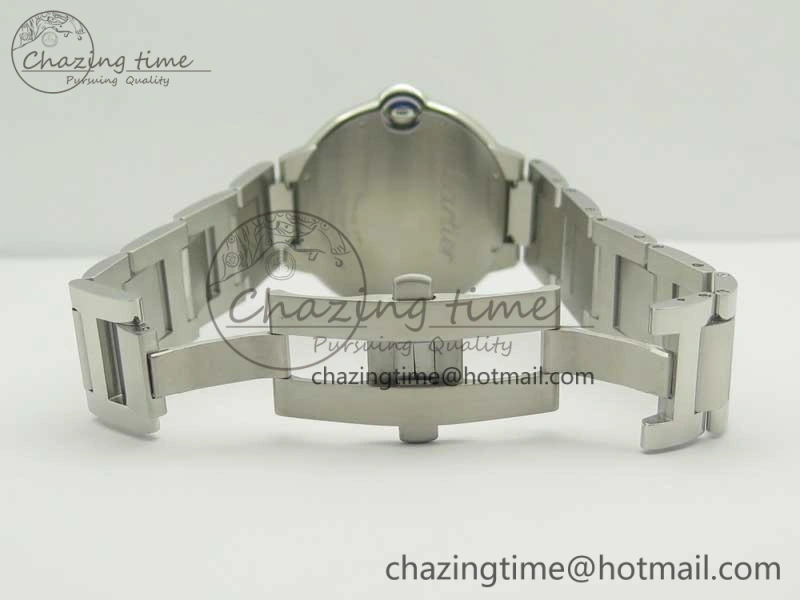 Ballon Bleu 42mm SS AF 1:1 Best Edition White Texture Dial on SS Bracelet A2892