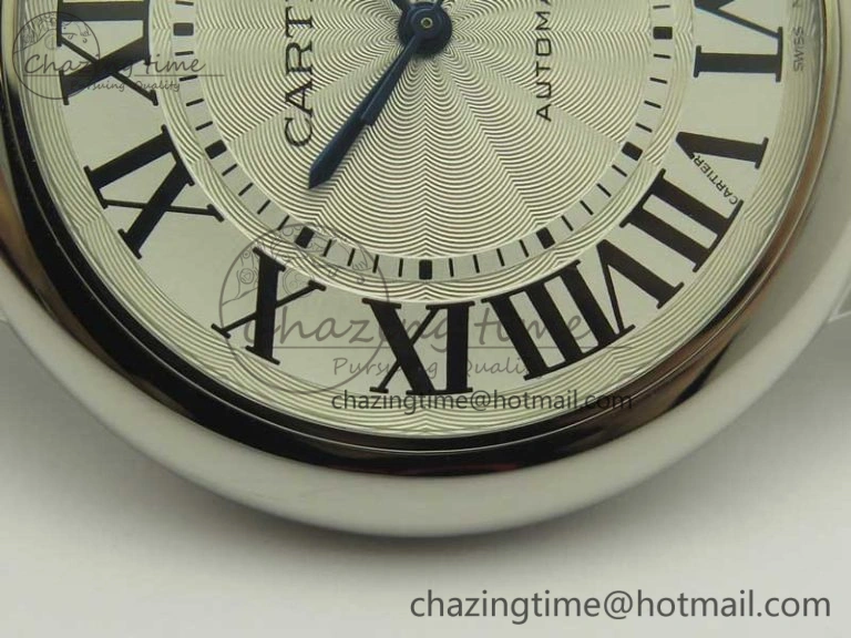 Ballon Bleu 42mm SS AF 1:1 Best Edition White Texture Dial on SS Bracelet A2892