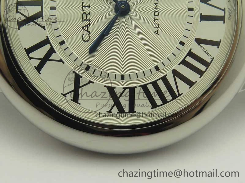 Ballon Bleu 42mm SS AF 1:1 Best Edition White Texture Dial on SS Bracelet A2892
