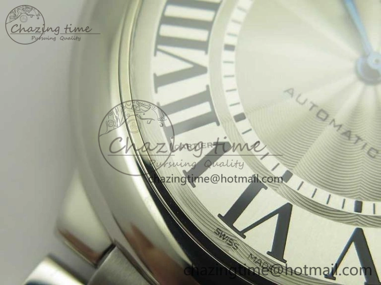 Ballon Bleu 42mm SS AF 1:1 Best Edition White Texture Dial on SS Bracelet A2892