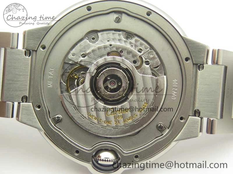 Ballon Bleu 42mm SS AF 1:1 Best Edition White Texture Dial on SS Bracelet A2892