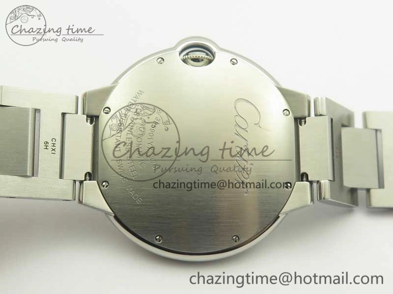 Ballon Bleu 42mm SS AF 1:1 Best Edition White Texture Dial on SS Bracelet A2892