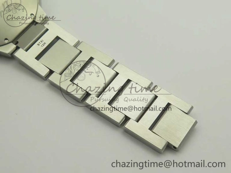 Ballon Bleu 42mm SS AF 1:1 Best Edition White Texture Dial on SS Bracelet A2892