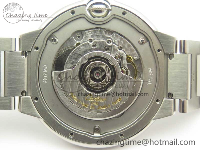 Ballon Bleu 42mm SS AF 1:1 Best Edition White Texture Dial on SS Bracelet A2892
