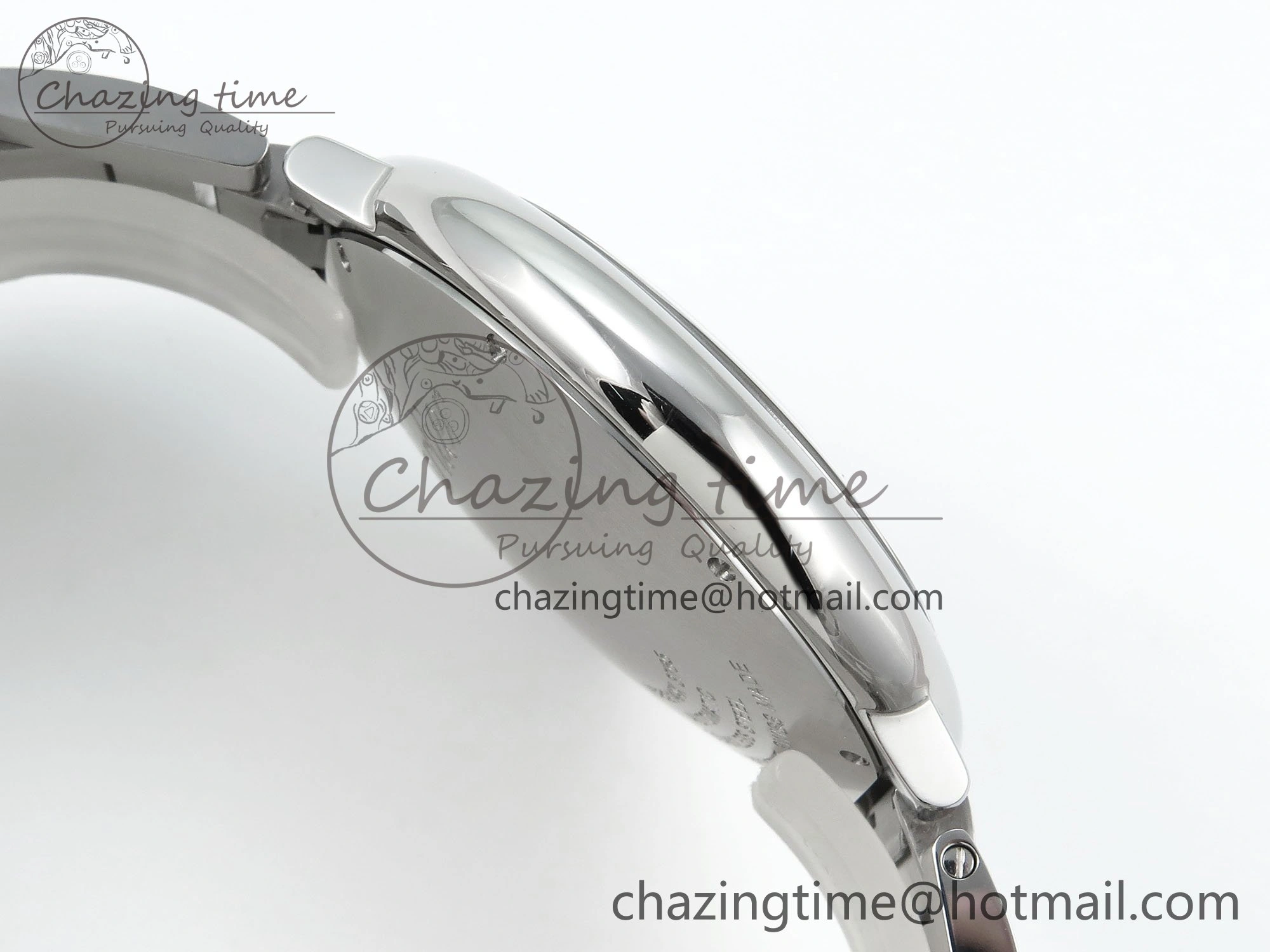 Ballon Bleu 42mm SS CHF 1:1 Best Edition Grey Texture Dial on SS Bracelet A2824