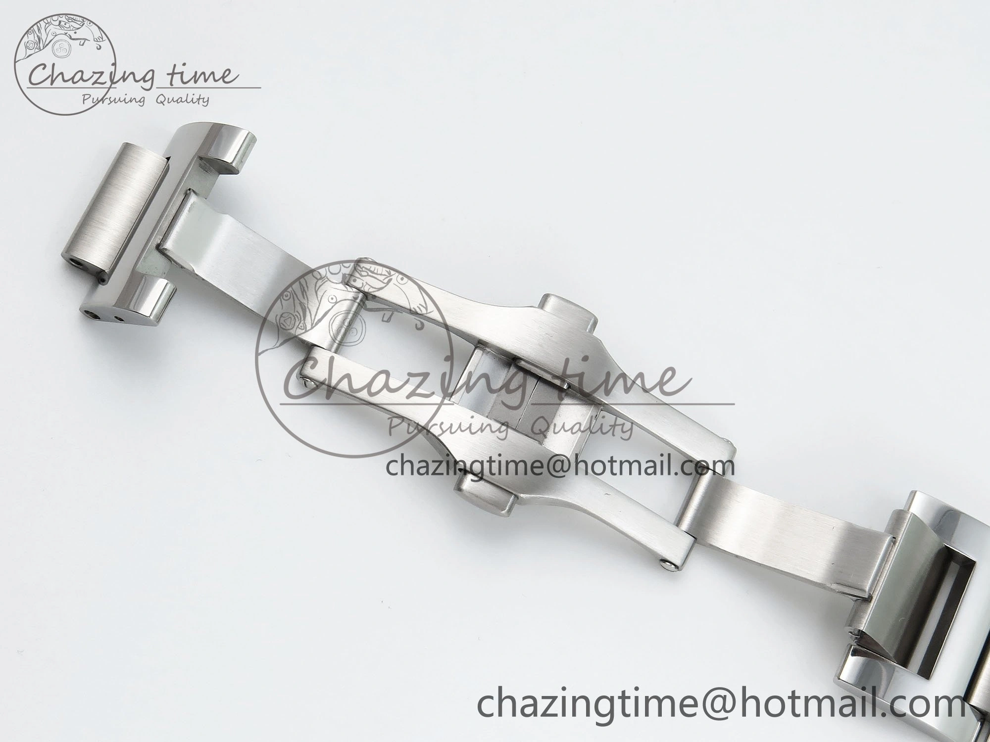 Ballon Bleu 42mm SS CHF 1:1 Best Edition Grey Texture Dial on SS Bracelet A2824