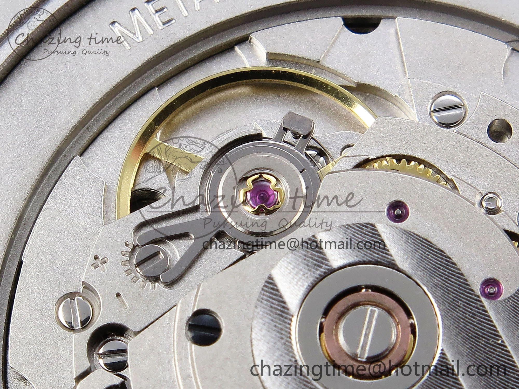Ballon Bleu 42mm SS CHF 1:1 Best Edition Grey Texture Dial on SS Bracelet A2824