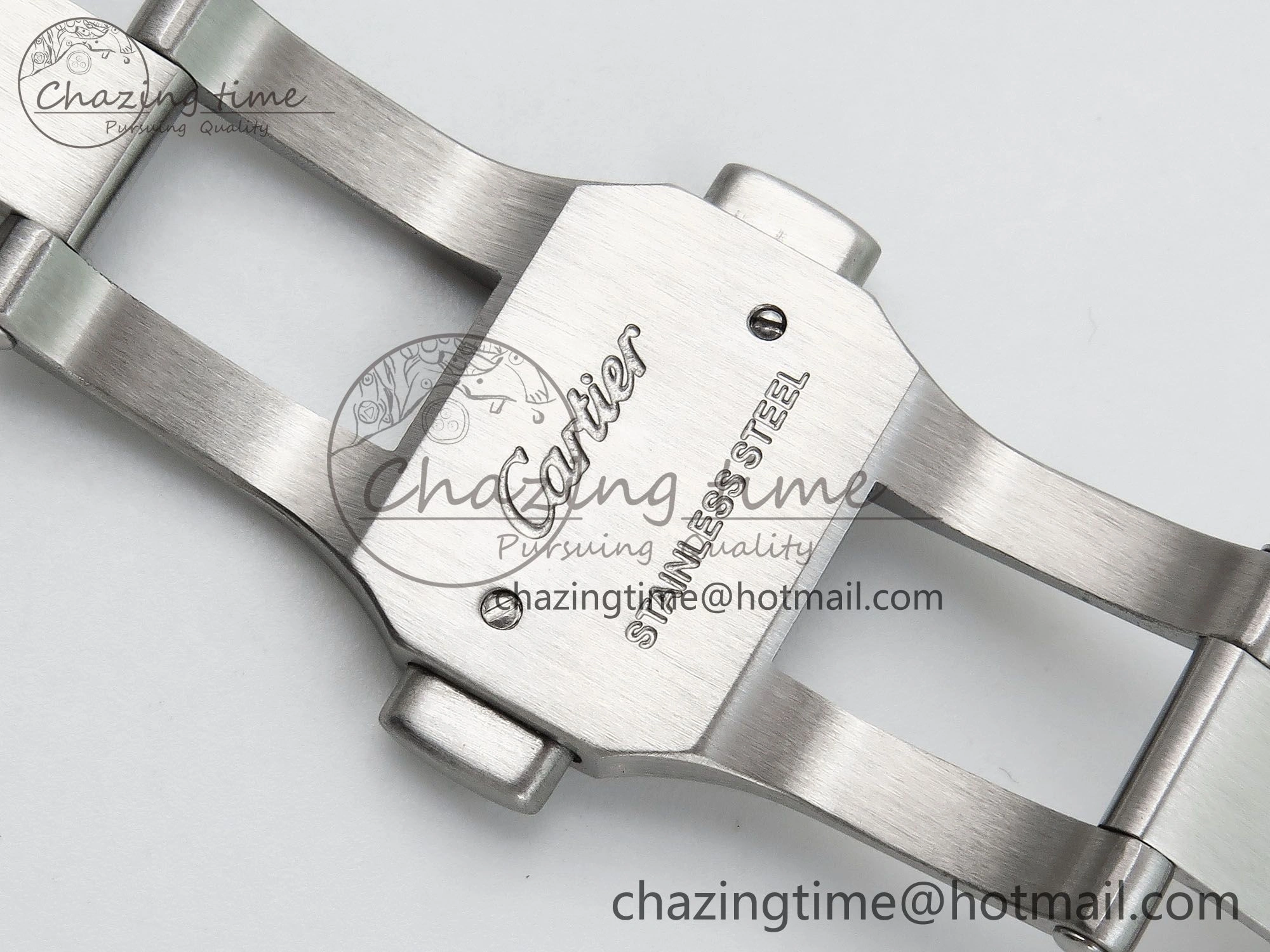 Ballon Bleu 42mm SS CHF 1:1 Best Edition White Texture Dial 1Line Diamonds Bezel on SS Bracelet A2824