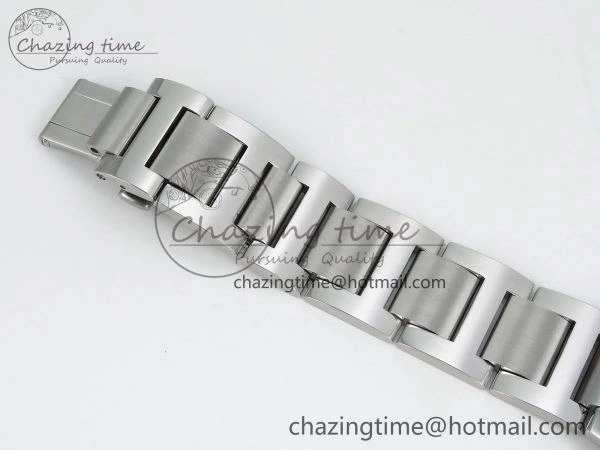 Ballon Bleu 42mm SS CHF 1:1 Best Edition White Texture Dial 2Line Diamonds Bezel on SS Bracelet A2824