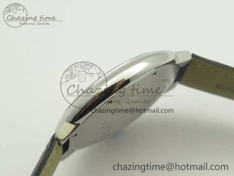 Ballon Bleu 42mm SS JF 1:1 Best Edition White Dial On Leather Strap Miyota9015