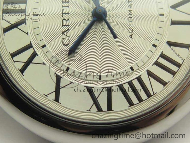 Ballon Bleu 42mm SS JF 1:1 Best Edition White Dial On Leather Strap Miyota9015