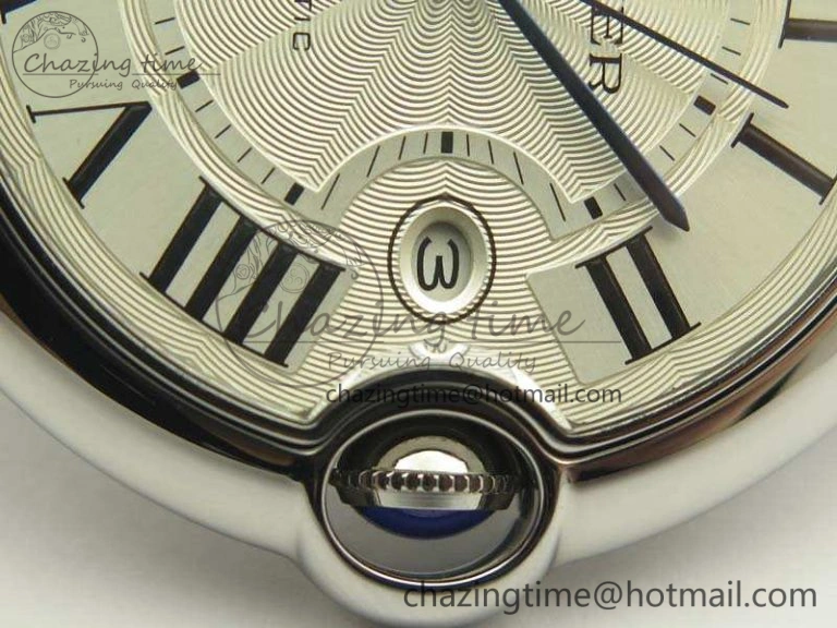 Ballon Bleu 42mm SS JF 1:1 Best Edition White Dial On Leather Strap Miyota9015