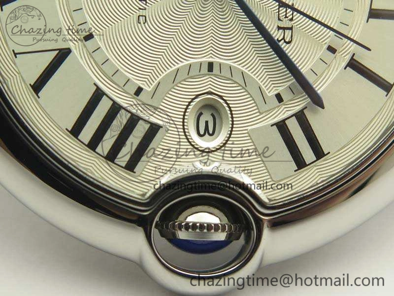 Ballon Bleu 42mm SS JF 1:1 Best Edition White Dial On Leather Strap Miyota9015