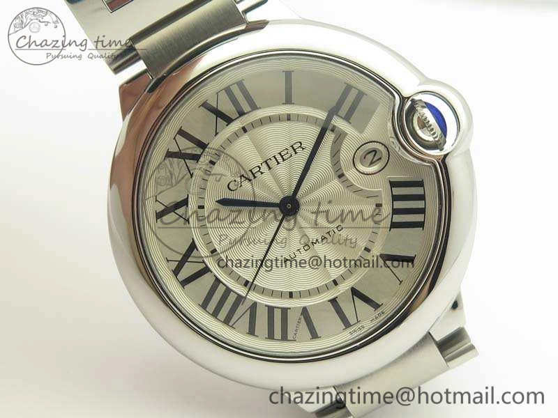 Ballon Bleu 42mm SS JF 1:1 Best Edition White Dial On SS Bracelet Miyota9015