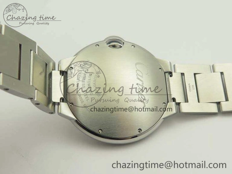 Ballon Bleu 42mm SS JF 1:1 Best Edition White Dial On SS Bracelet Miyota9015