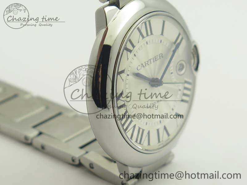 Ballon Bleu 42mm SS JF 1:1 Best Edition White Dial On SS Bracelet Miyota9015