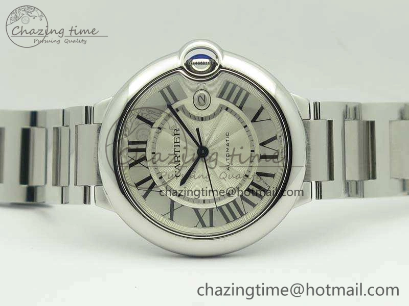 Ballon Bleu 42mm SS JF 1:1 Best Edition White Dial On SS Bracelet Miyota9015