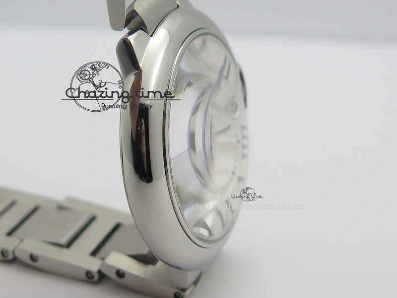 Ballon Bleu 42mm SS V4 V6F 1:1 Best Edition White Textured Dial On SS Bracelet A2824