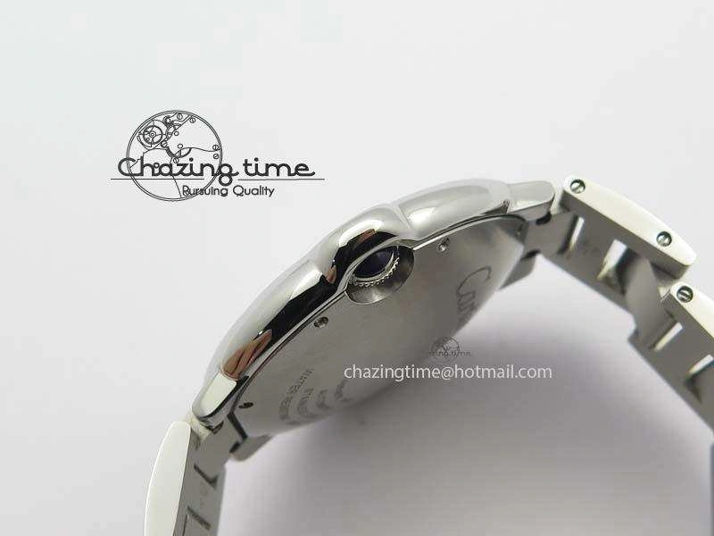 Ballon Bleu 42mm SS V4 V6F 1:1 Best Edition White Textured Dial On SS Bracelet A2824