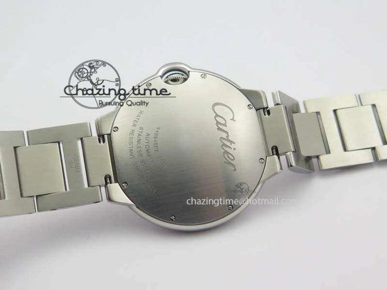 Ballon Bleu 42mm SS V4 V6F 1:1 Best Edition White Textured Dial On SS Bracelet A2824