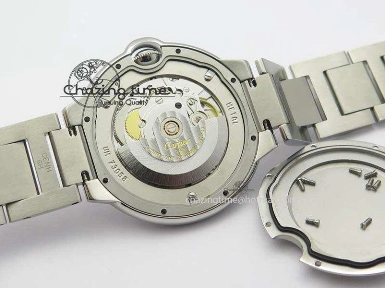 Ballon Bleu 42mm SS V4 V6F 1:1 Best Edition White Textured Dial On SS Bracelet A2824